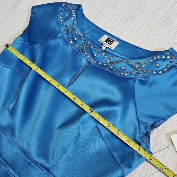 NWT Laundry by Design Blue Satin Dress - Picture 6 of 10